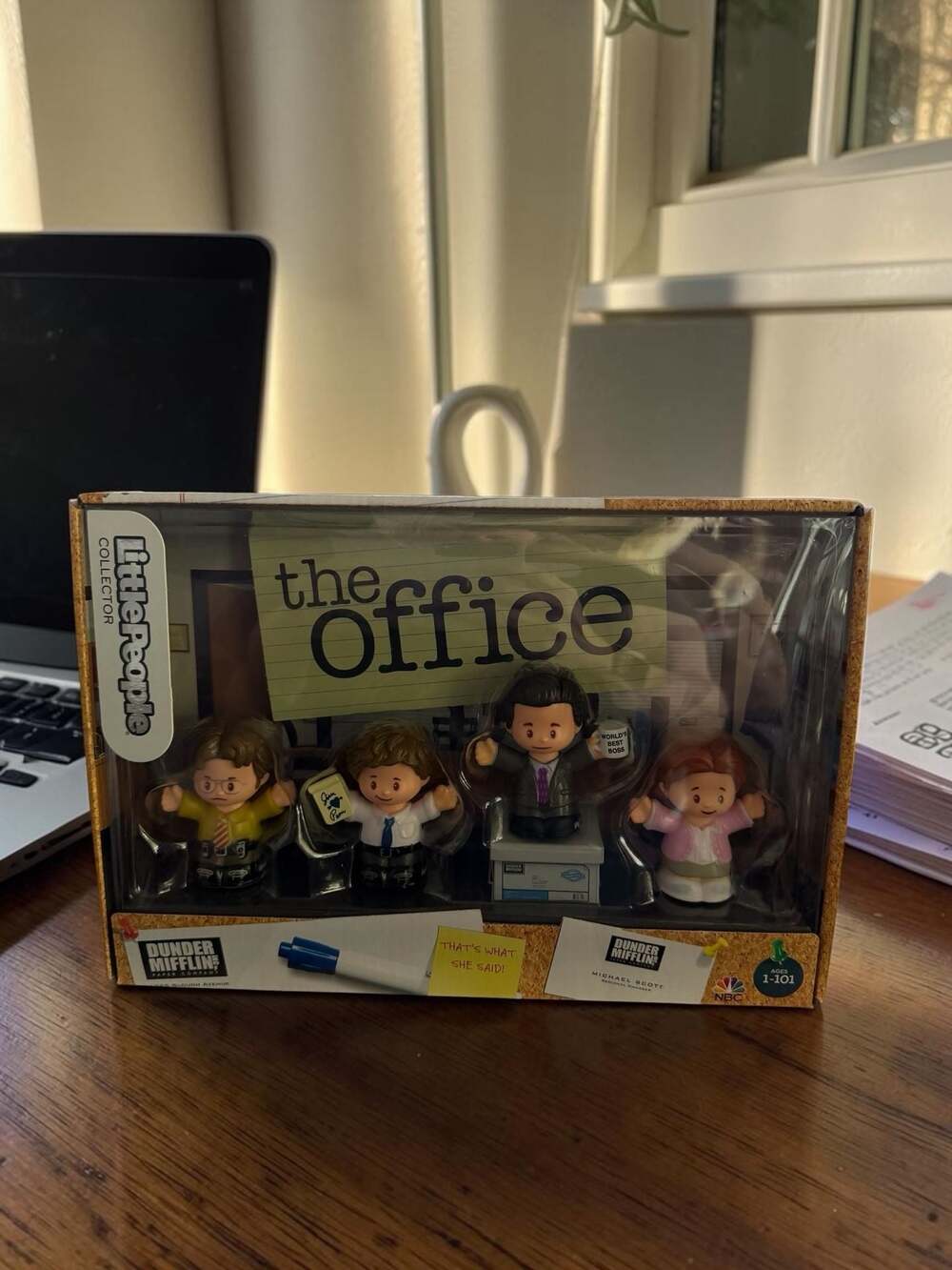 Fisher-Price Little People Collector The Office 4-Figure Set (Michael, Dwight, J